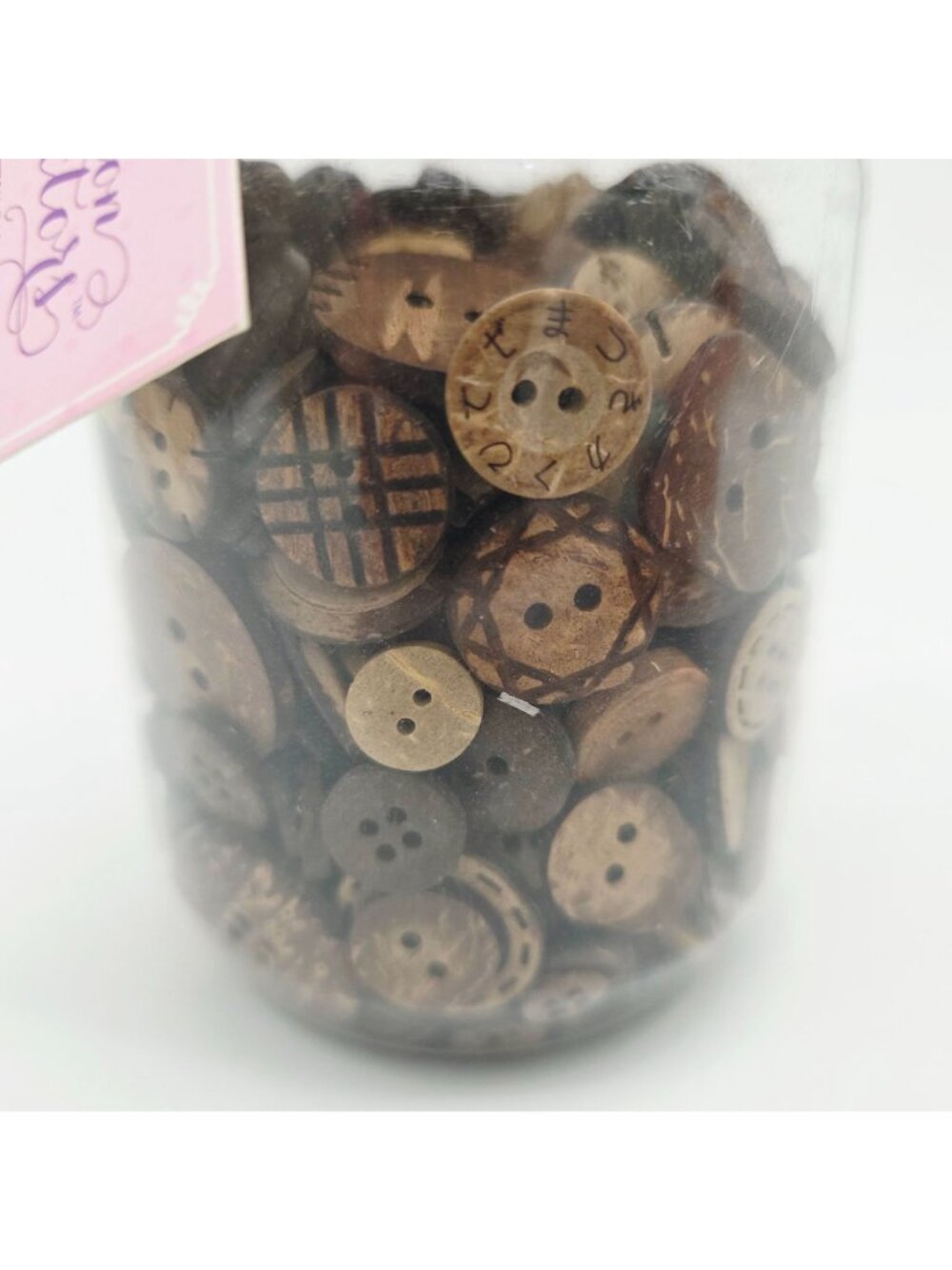 Assorted Coconut Wood Buttons For Crafting Sewing Or DIY Projects - Picture 5 of 8